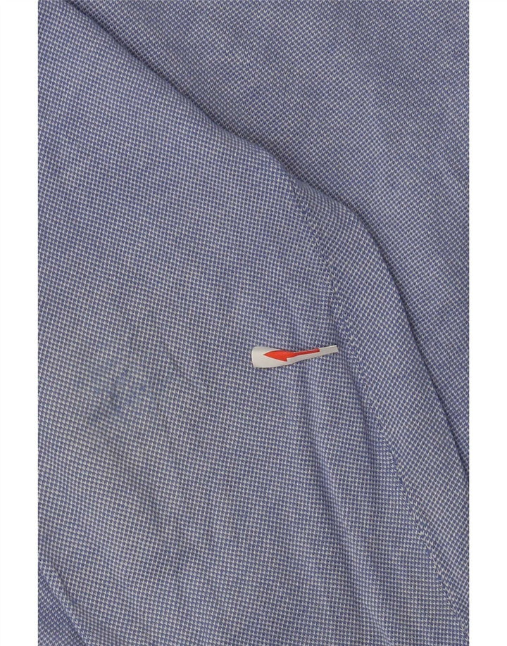 Massimo Dutti Maglione da uomo con scollo a V grande in cotone blu