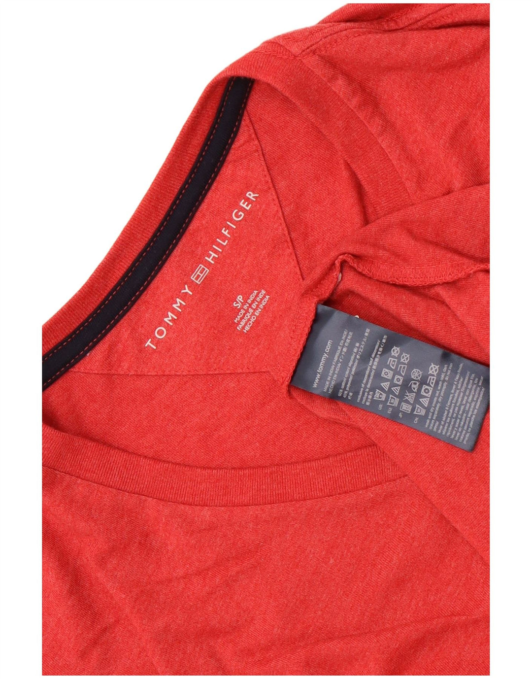 T-shirt da uomo Tommy Hilfiger Top piccola in cotone rosso