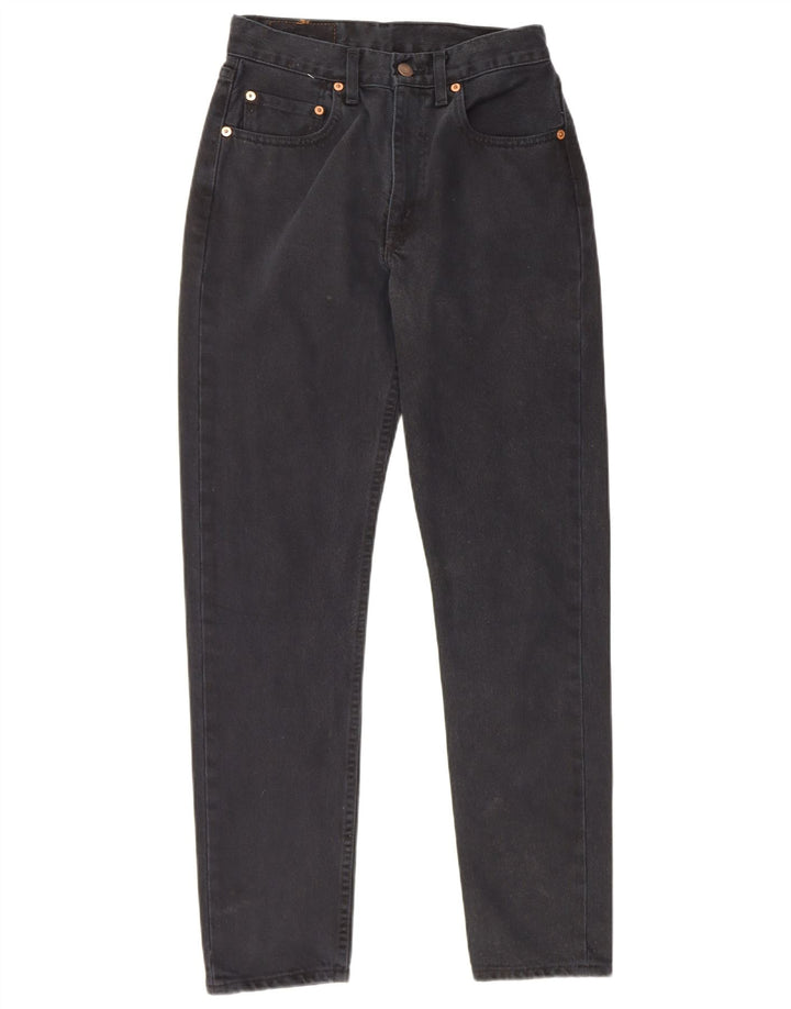 LEVI'S Womens Slim Jeans W29 L30 Black Cotton