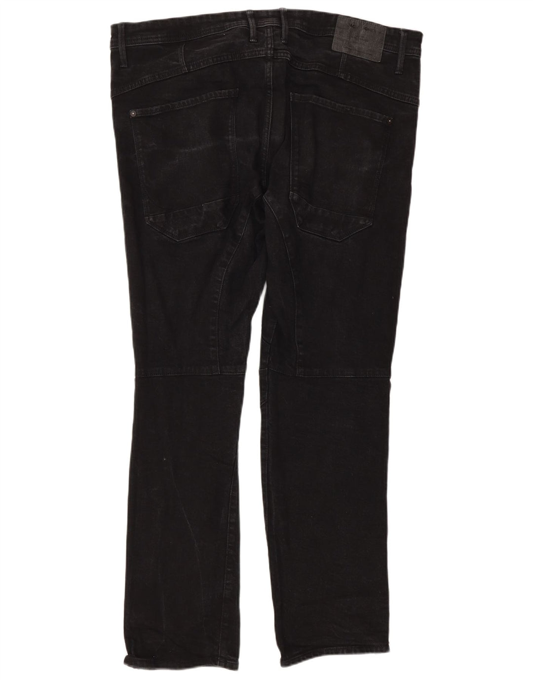Jeans dritti da uomo Jack & Jones W38 L32 cotone nero