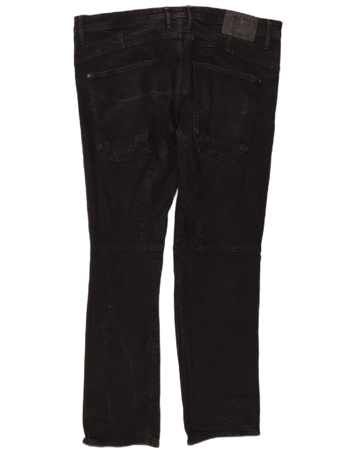 Jeans dritti da uomo Jack & Jones W38 L32 cotone nero