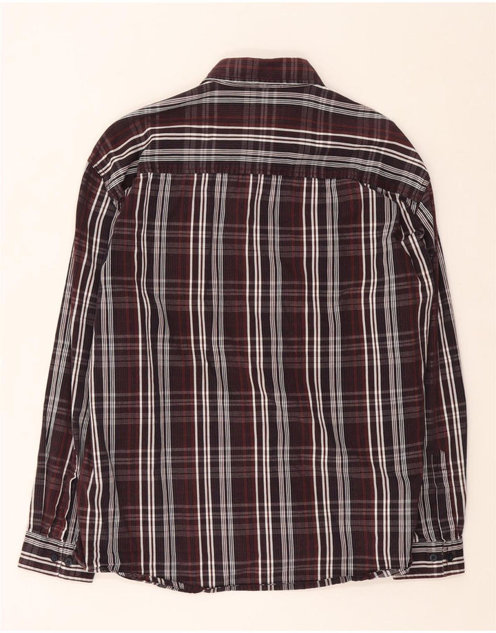 WRANGLER Mens Shirt 2XL Burgundy Check Cotton