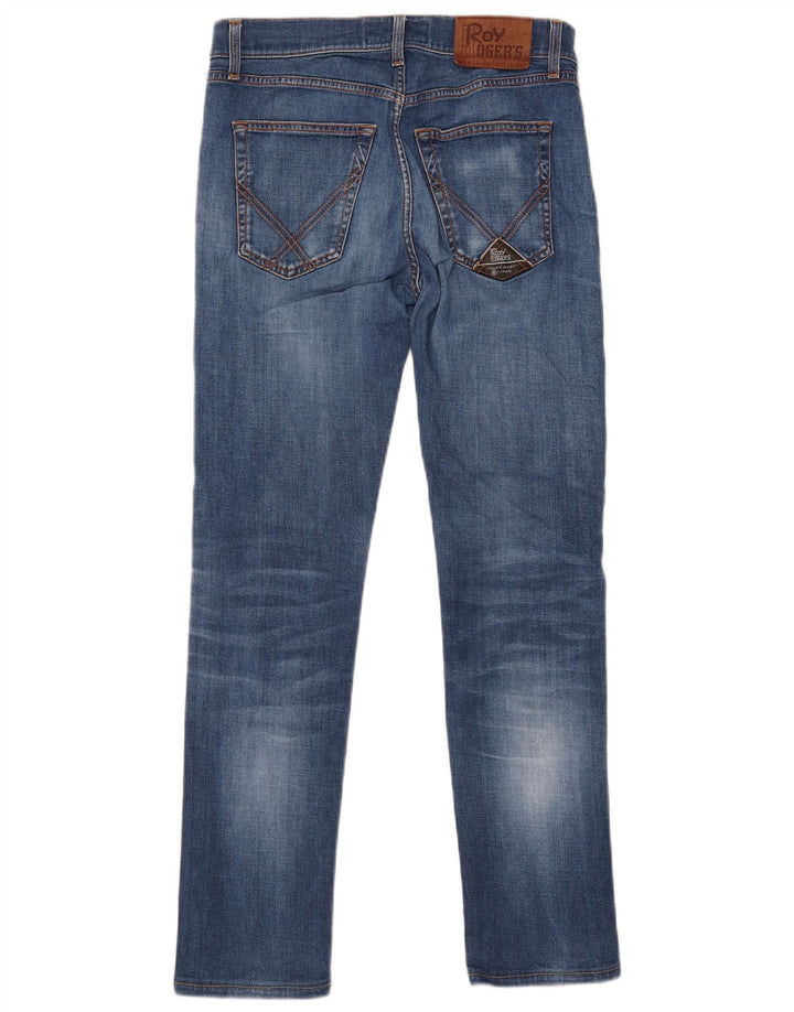 Jeans slim da uomo Roy Rogers W32 L29 cotone blu