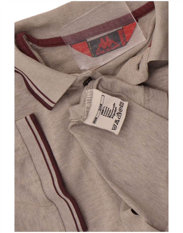 Polo Kappa Uomo Small in cotone mélange grigio