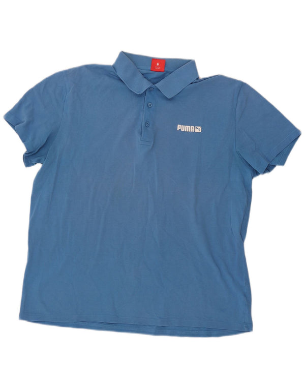 Polo PUMA da uomo XL in cotone blu