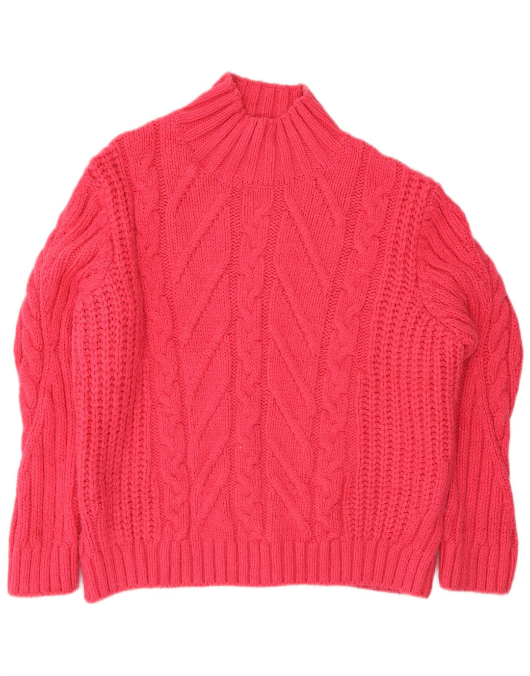Maglione maglione a collo alto da donna Marks & Spencer UK 16 grande rosa