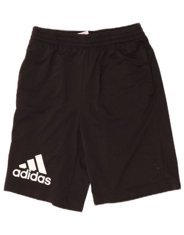 Pantaloncini sportivi Adidas Climalite Graphic da ragazzo 13-14 anni in poliestere nero