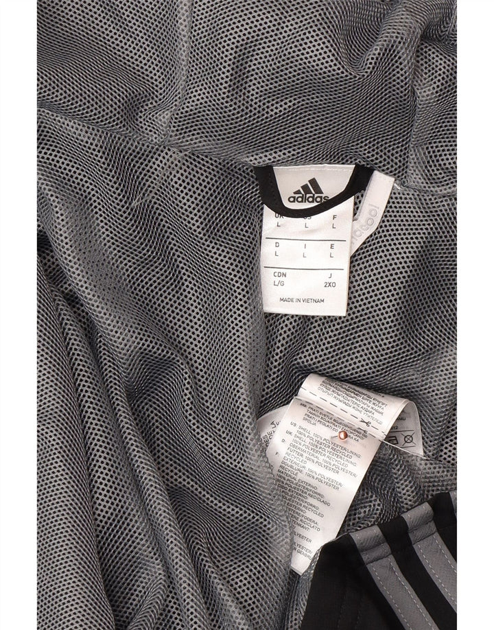 Giacca da uomo ADIDAS Climacool con cappuccio, giacca grande in poliestere nero