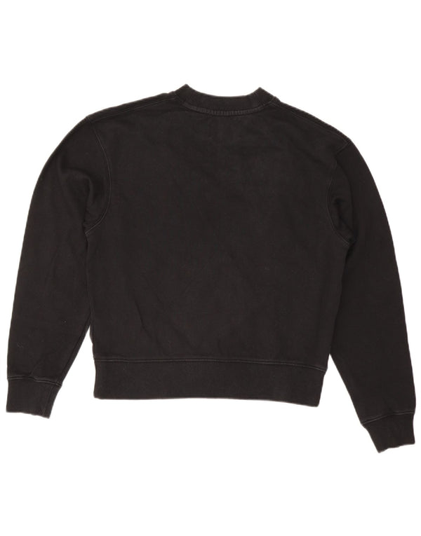 CALVIN KLEIN JEANS Felpa oversize da donna Maglione UK 6 XS Nero