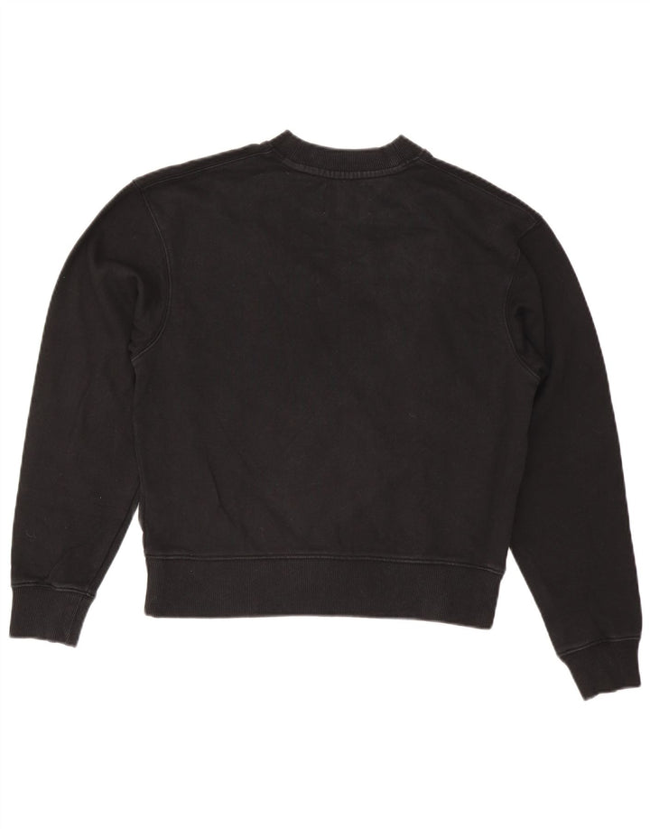 CALVIN KLEIN JEANS Felpa oversize da donna Maglione UK 6 XS Nero