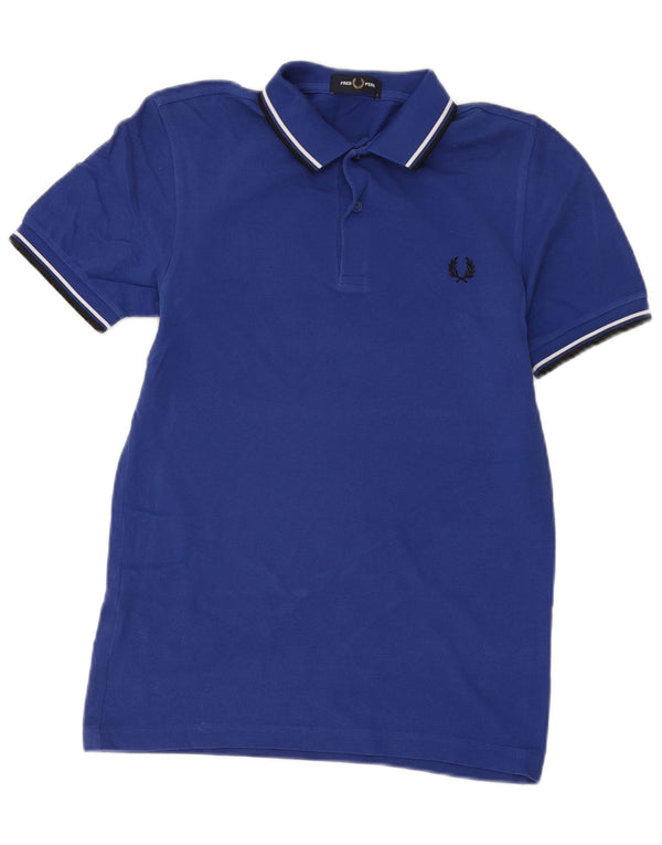 Polo da uomo Fred Perry piccola in cotone blu