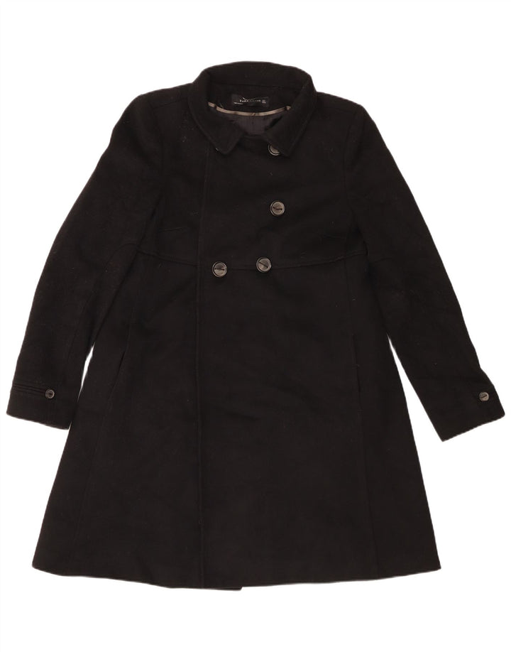 Cappotto doppiopetto da donna Zara UK 10 piccolo in lana nera