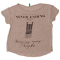 T-shirt grafica da donna Benetton Top UK 14 Grigio medio chiazzato