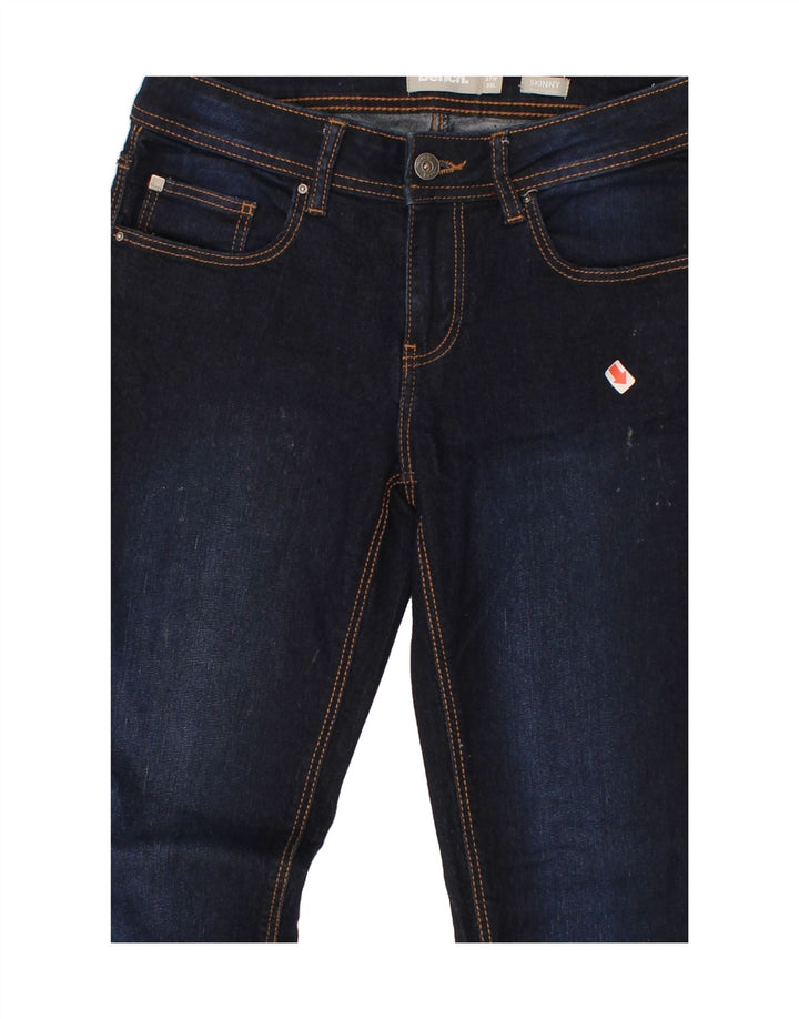BENCH Womens Skinny Jeans W27 L30 Navy Blue Cotton Vintage Bench and Second-Hand Bench from Messina Hembry 