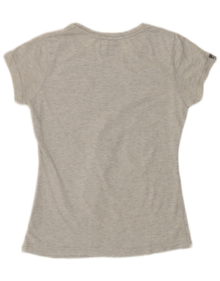T-shirt grafica da donna Superdry Top UK 12 Poliestere chiazzato grigio medio