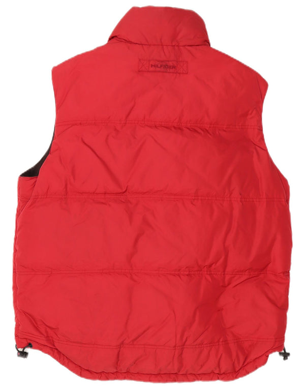 Gilet imbottito reversibile da uomo Tommy Hilfiger UK 38 poliestere rosso medio