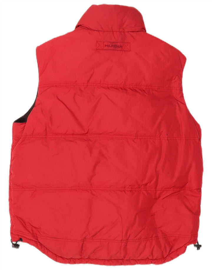 Gilet imbottito reversibile da uomo Tommy Hilfiger UK 38 poliestere rosso medio