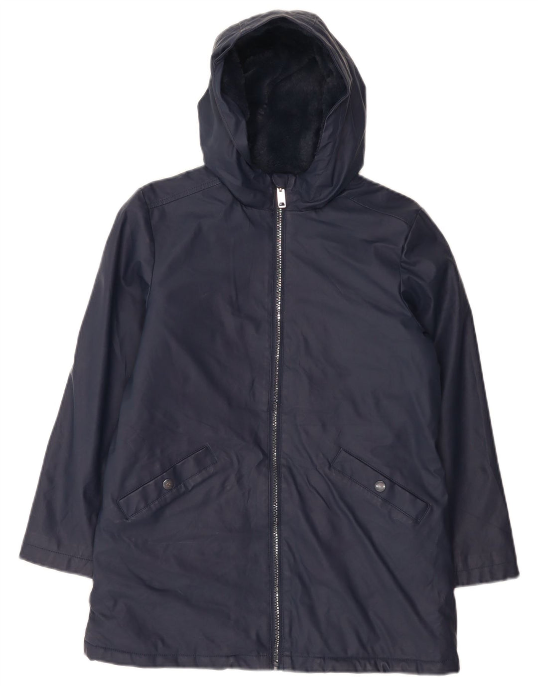 Giacca Sherpa con cappuccio Marks & Spencer per ragazzi 10-11 anni blu navy