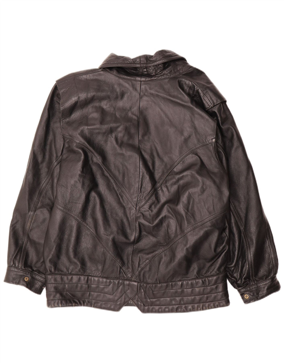 PELLETTERIA Giacca in pelle da donna UK 20 2XL Pelle nera