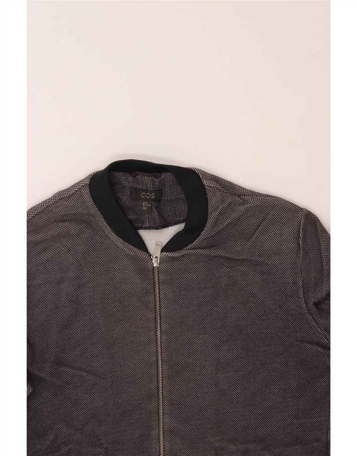 COS Mens Tracksuit Top Jacket Medium Navy Blue Cotton Vintage Cos and Second-Hand Cos from Messina Hembry 