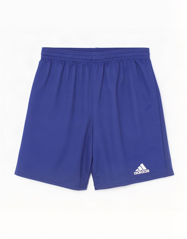 Pantaloncini sportivi Adidas Aeroready da ragazzo 11-12 anni in poliestere blu