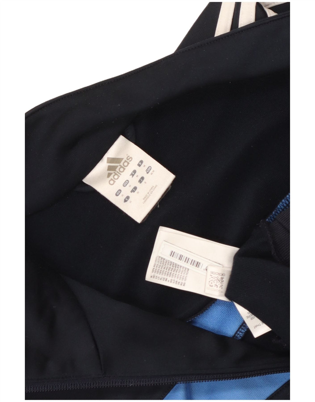 Giacca da ginnastica da uomo Adidas, giacca media, in poliestere color block blu navy