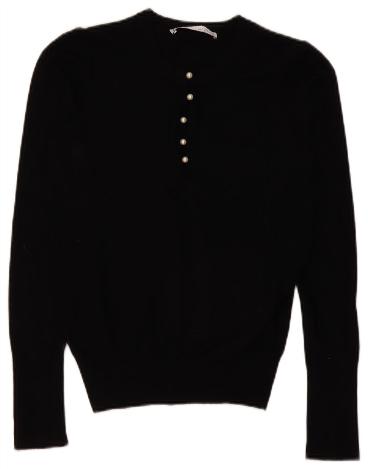 Maglione maglione girocollo da donna Zara UK 10 piccolo nero