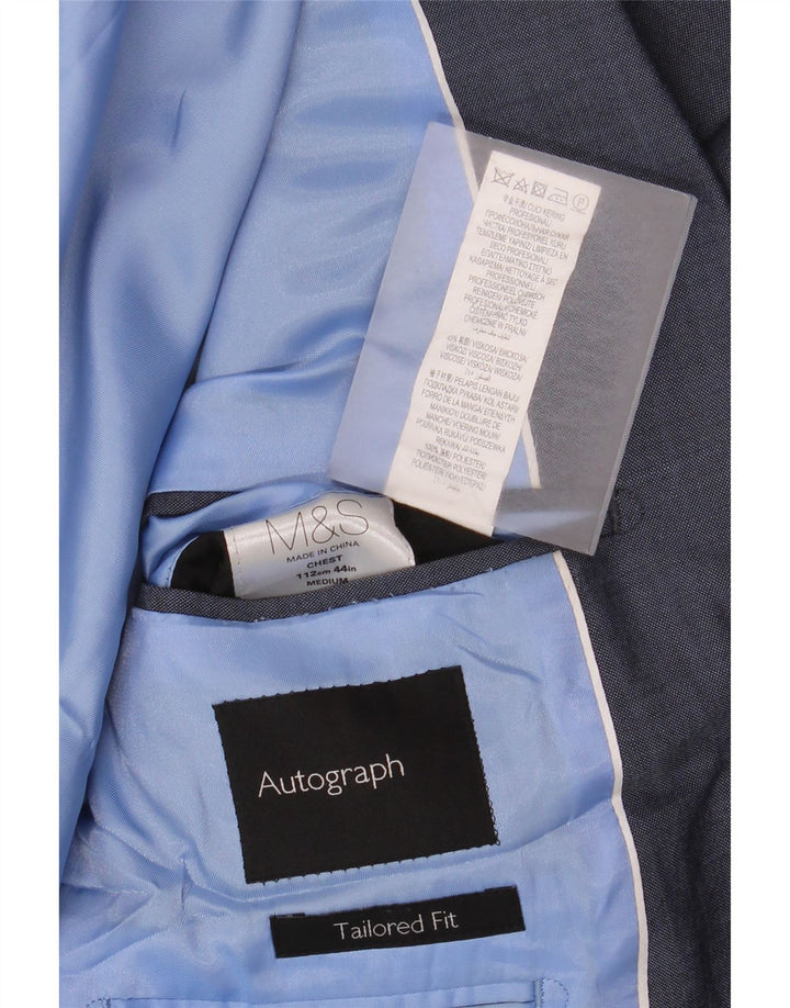 Giacca blazer da uomo su misura Marks & Spencer UK 38 medio blu navy