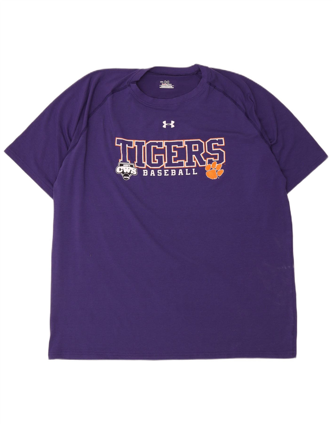 Maglietta grafica da uomo Under Armour Tigers Top 2XL poliestere viola
