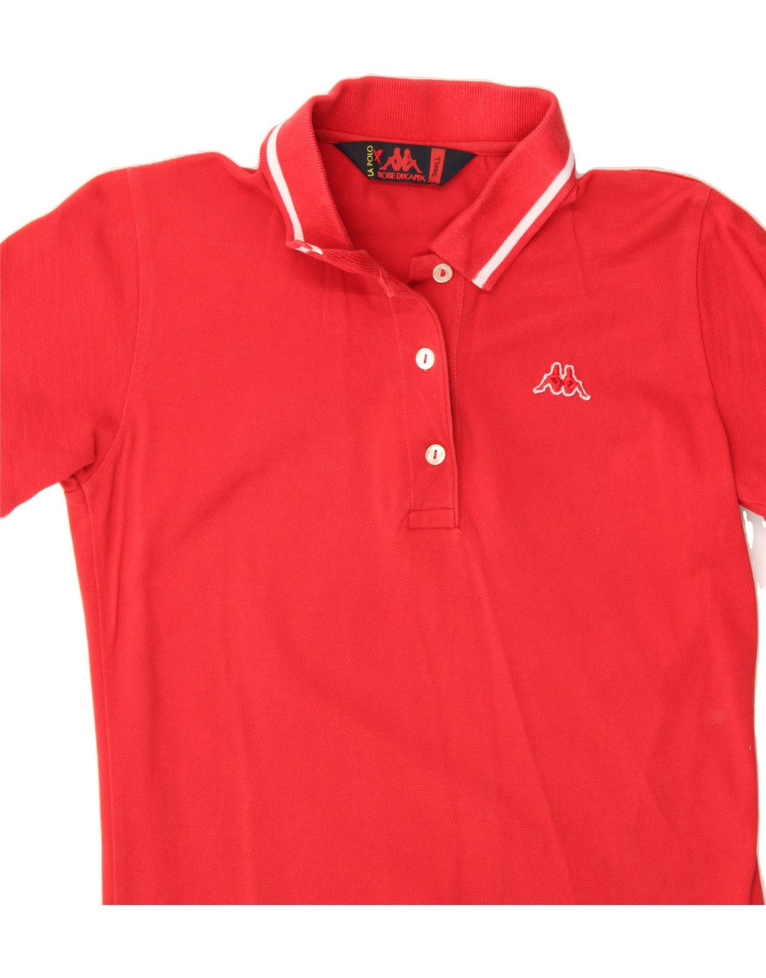 KAPPA Womens Polo Shirt UK 10 Small Red Cotton Vintage Kappa and Second-Hand Kappa from Messina Hembry 