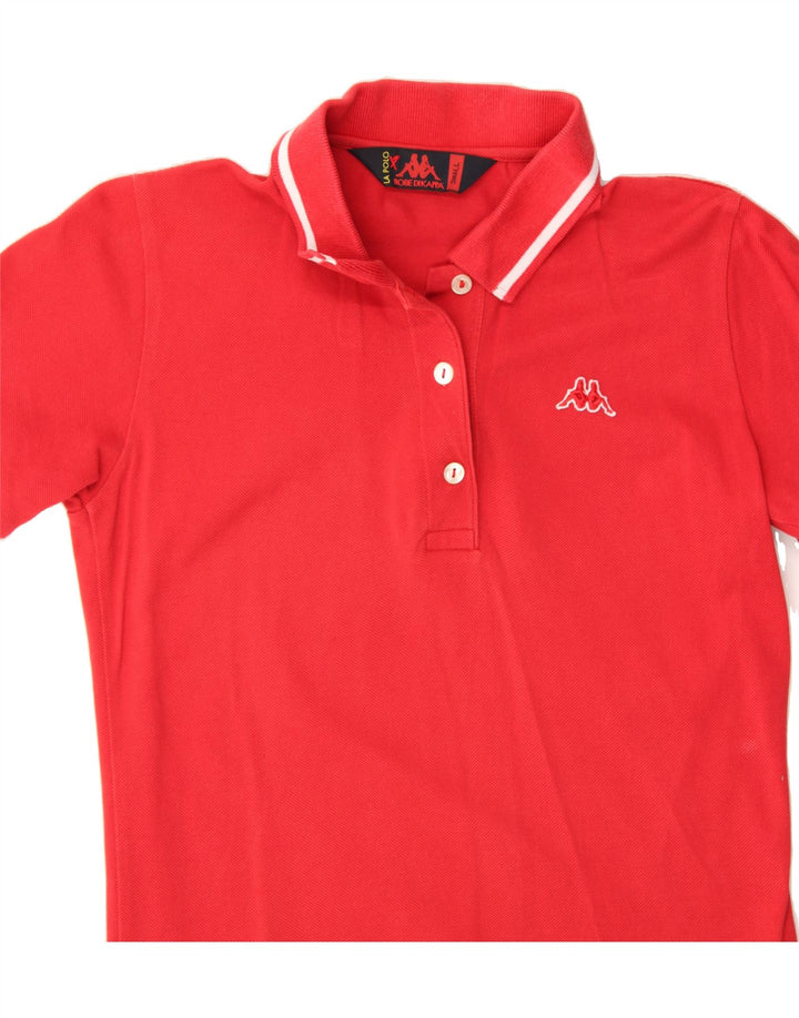 KAPPA Womens Polo Shirt UK 10 Small Red Cotton Vintage Kappa and Second-Hand Kappa from Messina Hembry 