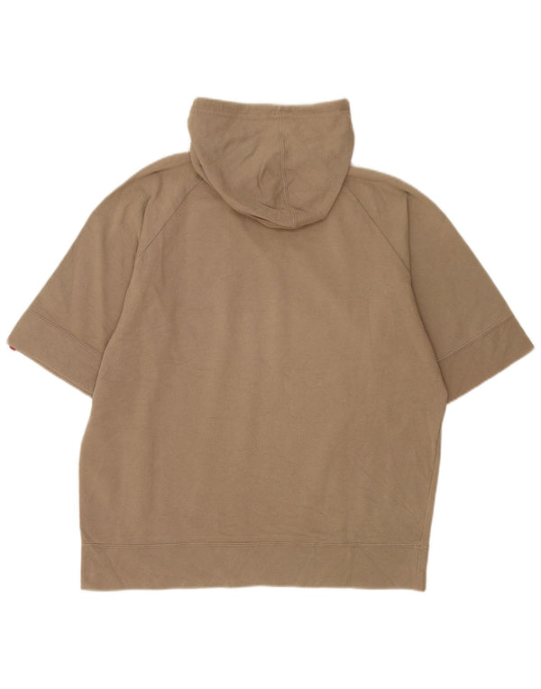 Maglione con cappuccio grafico a maniche corte da uomo Levi's XL in cotone beige
