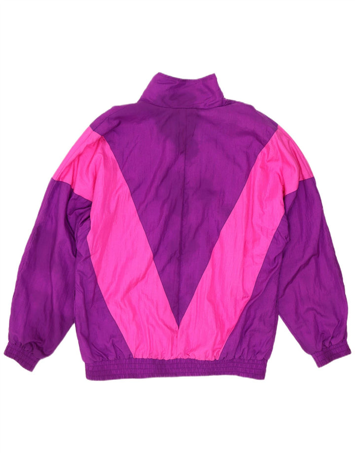 Giacca da ginnastica oversize da donna Sunterra UK 10 piccola viola geometrica
