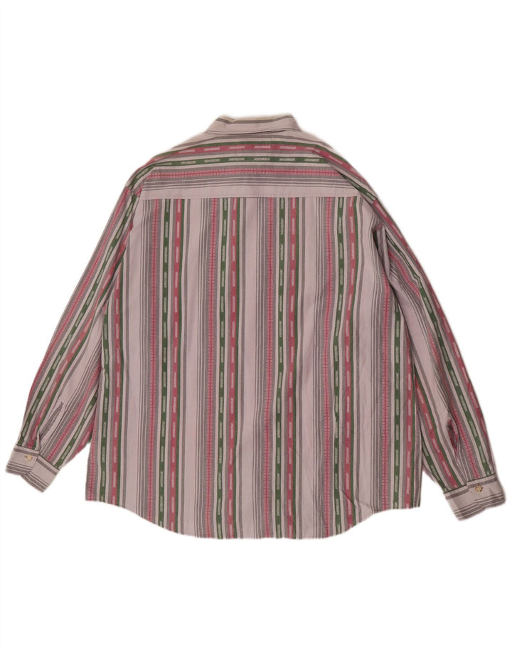 Camicia da uomo Verte Vallee XL in cotone a righe multicolore