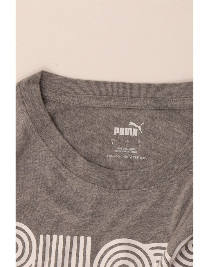 T-shirt grafica PUMA da uomo grande grigia