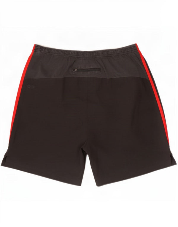 Pantaloncini sportivi Adidas da uomo in poliestere grigio medio