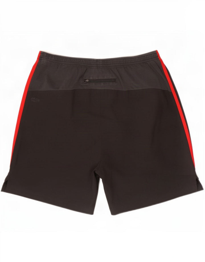 Pantaloncini sportivi Adidas da uomo in poliestere grigio medio