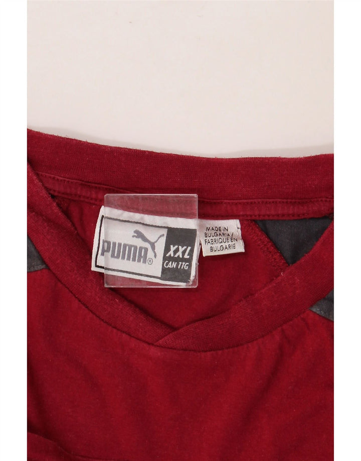 T-shirt grafica da uomo PUMA Top 2XL Rosso color block