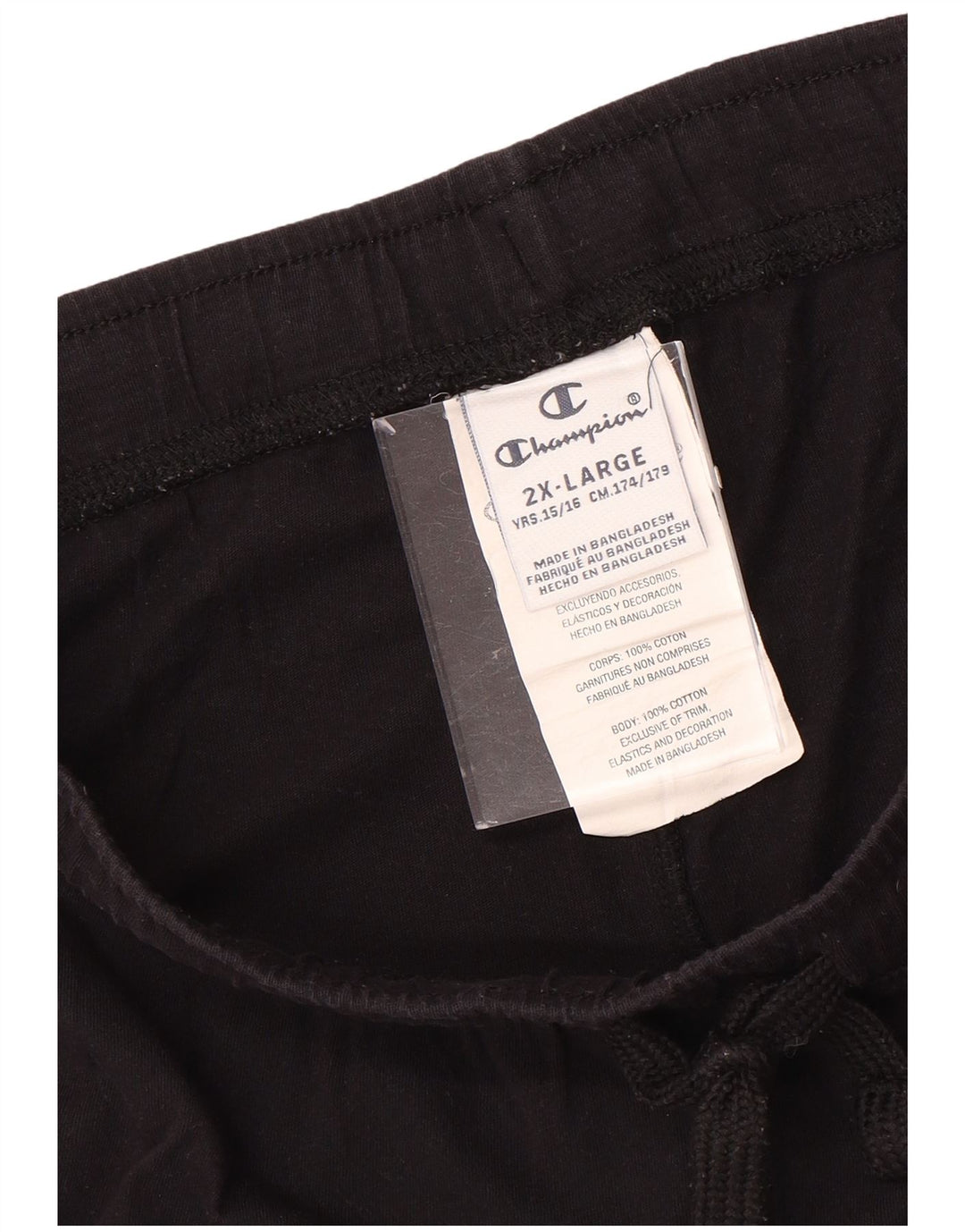 Pantaloncini sportivi per ragazze CHAMPION 15-16 anni 2XL Cotone tinto in cravatta nero