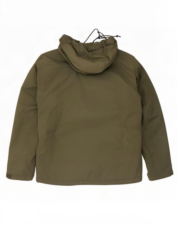 Jack & Jones Mens Hooded Windbreaker Jacket UK 42 XL Green Colourblock