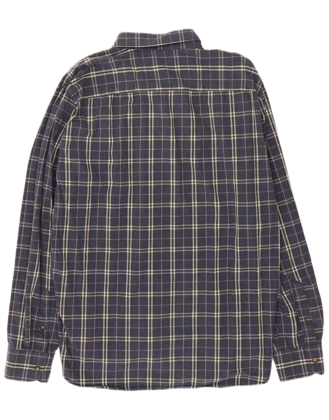 Camicia Benetton Uomo 2XL Cotone a quadri Blu Navy
