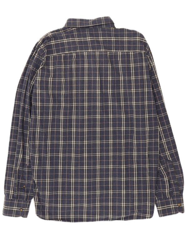 Camicia Benetton Uomo 2XL Cotone a quadri Blu Navy