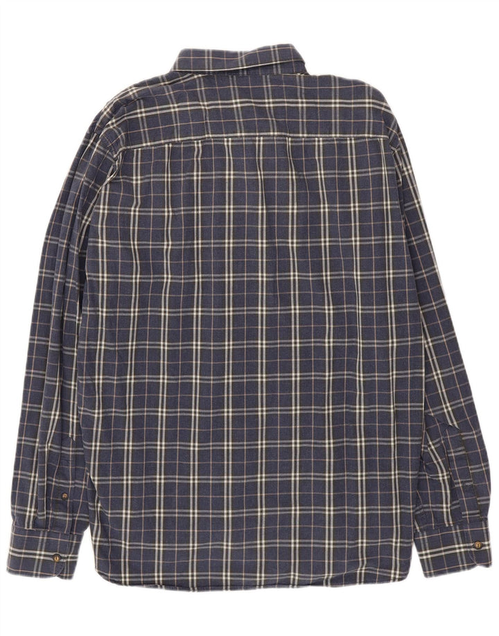Camicia Benetton Uomo 2XL Cotone a quadri Blu Navy