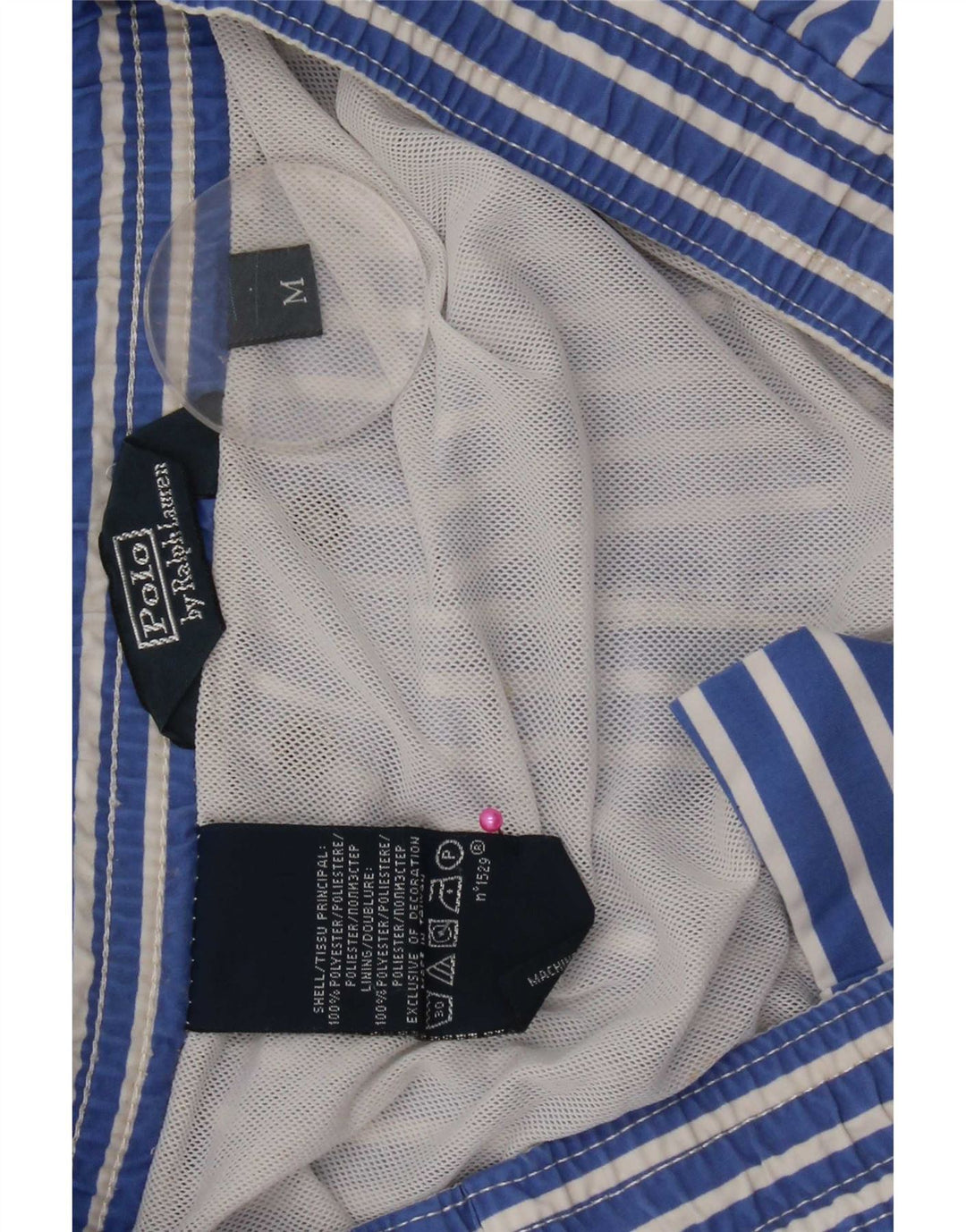 Pantaloncini da bagno da uomo Polo Ralph Lauren Poliestere a righe blu medio