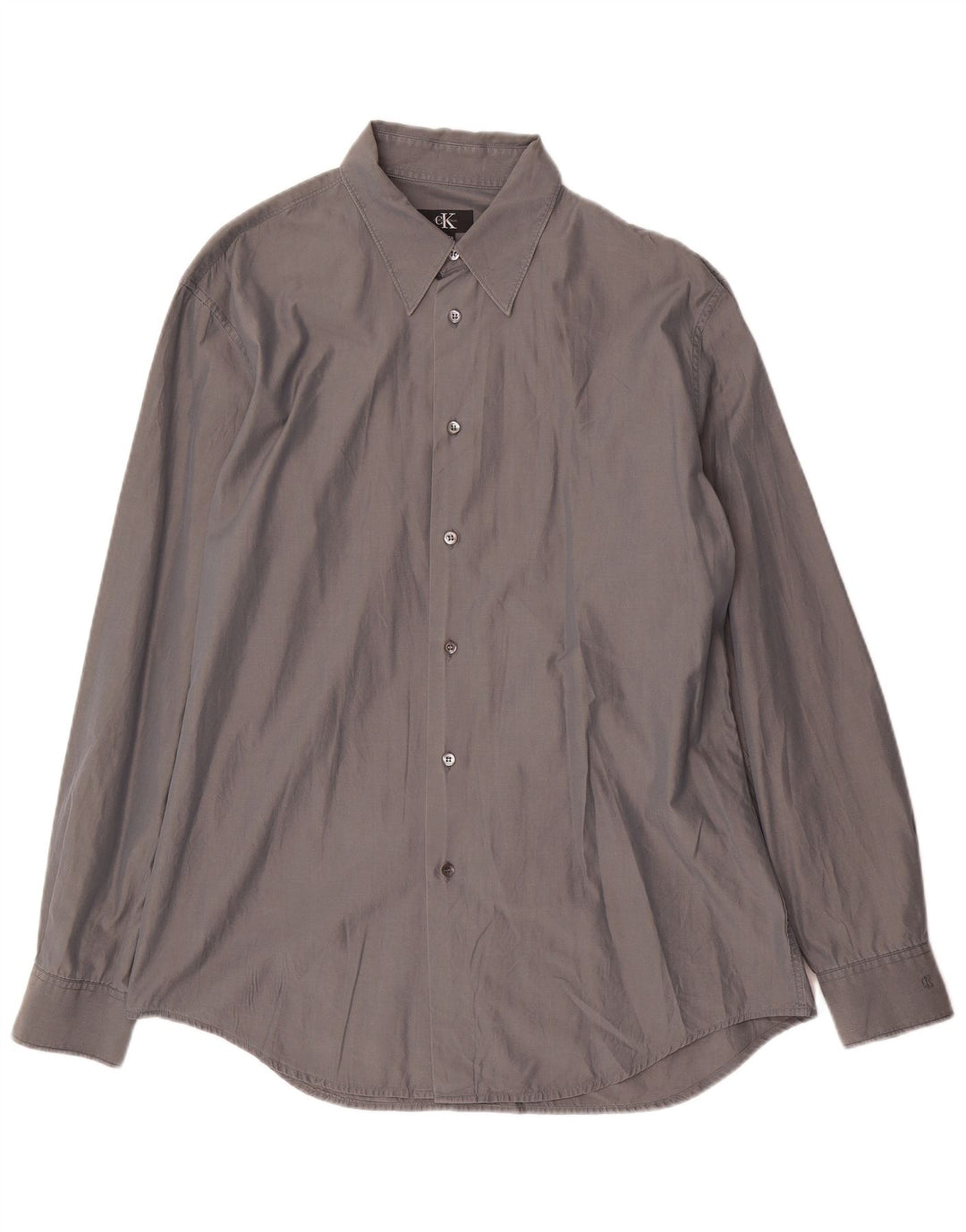 Camicia da uomo Calvin Klein taglia 43 grande cotone grigio