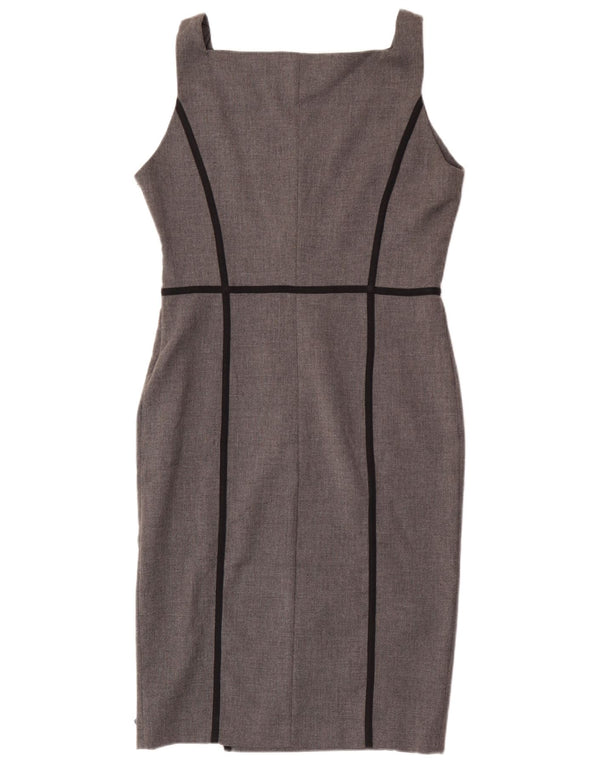 Abito tubino senza maniche da donna Zara UK 14 grande poliestere grigio