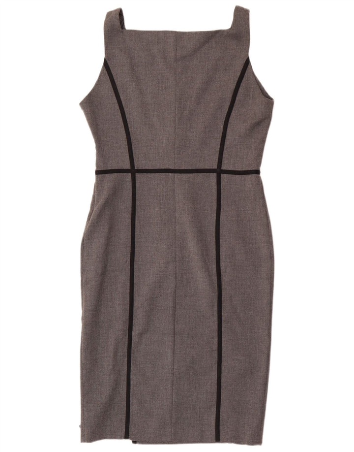 Abito tubino senza maniche da donna Zara UK 14 grande poliestere grigio