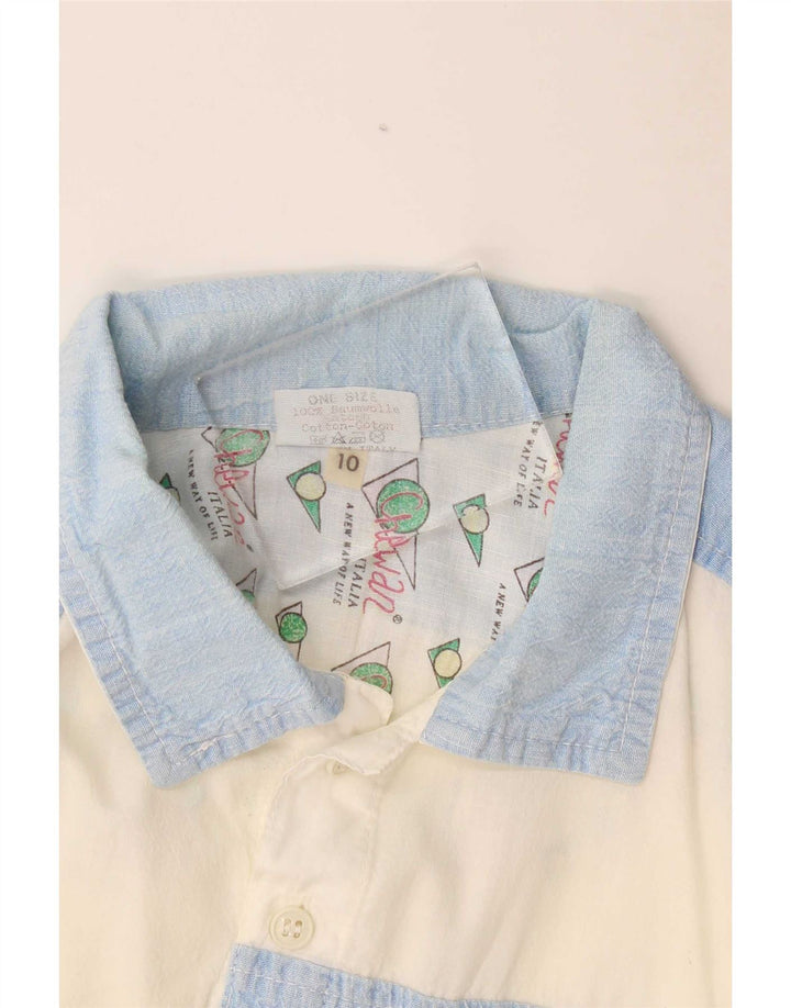 Camicia pullover grafica a maniche corte da uomo Chewan, taglia unica, colore bianco