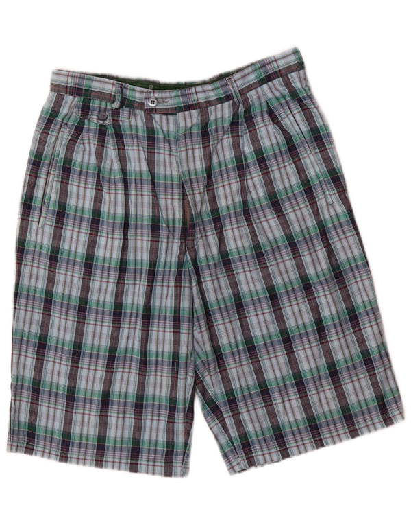Conte of Florence Mens Chino Shorts W30 Medium  Multicoloured Check