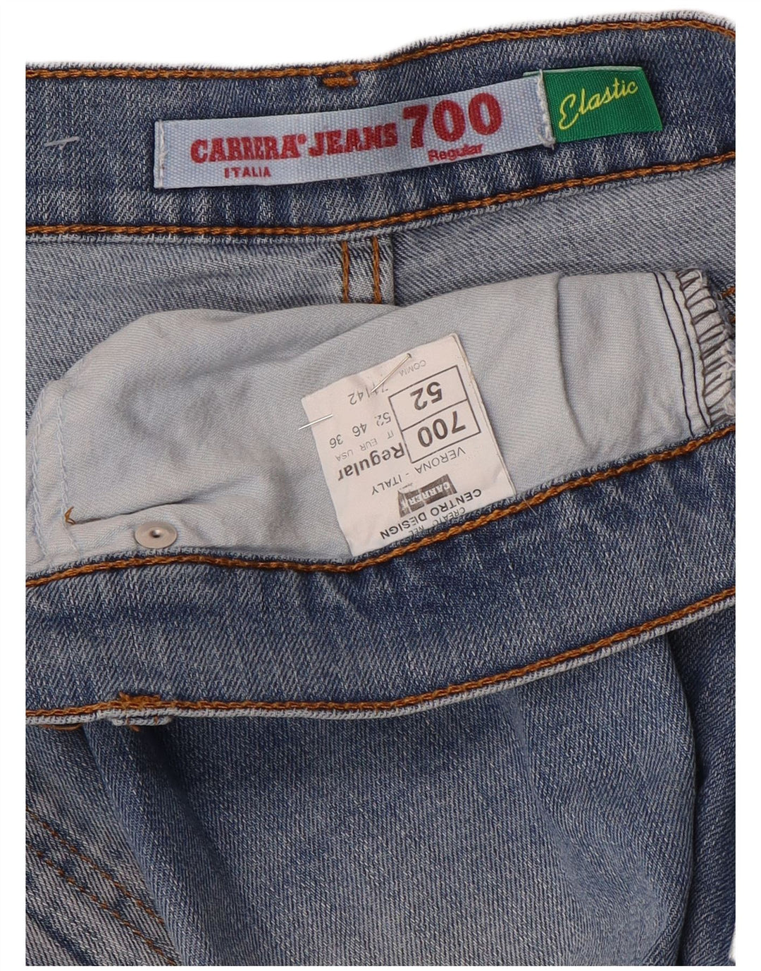 Jeans dritti regolari da uomo Carrera 700 W36 L34 cotone blu